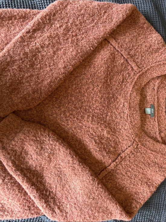 aerie Sweaters - aerie Rust Bouclé Crewneck Sweater